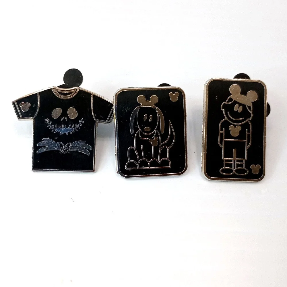 Disney Hidden Mickey Pin‎ Lot 3 Jack Skellington Shirt Dog Mickey Ears Stick